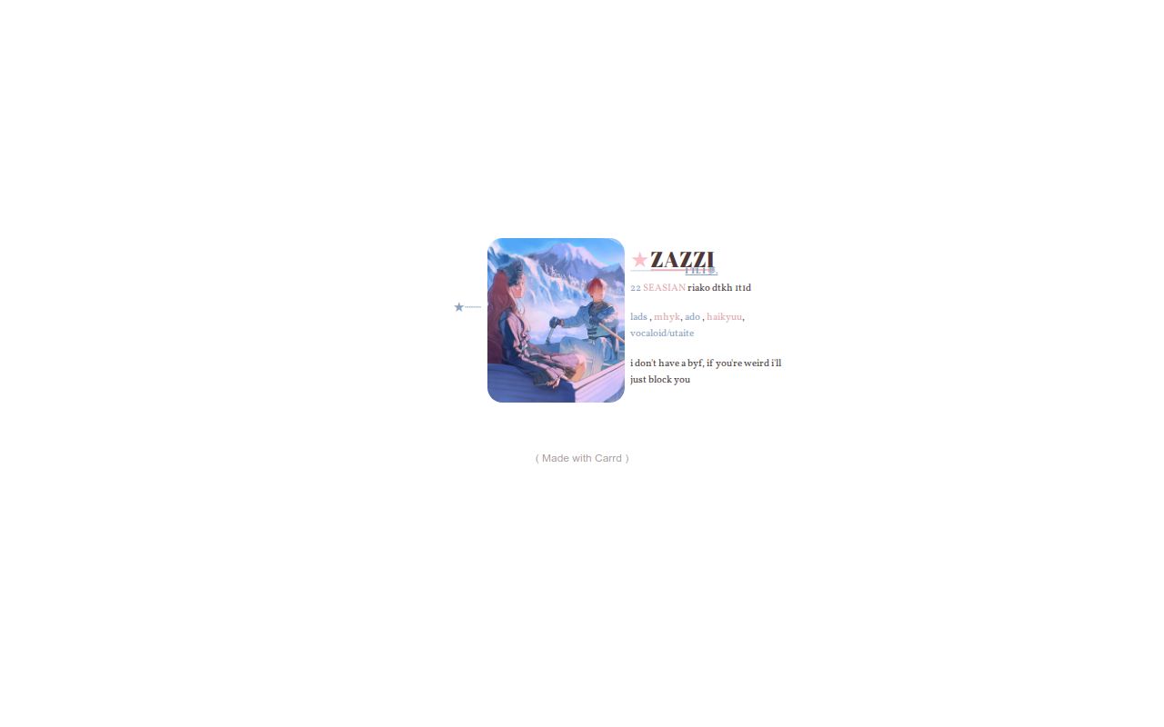 Carrd profile picture for @suis